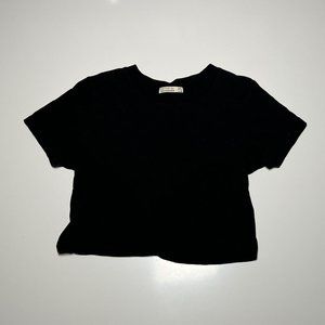 Black Cotton On Lightweight Crop Short Sleeve T-Shirt Womens Size S